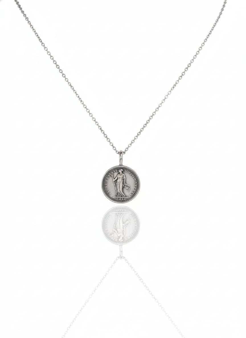 SILVER COIN 1/2 PENDANT