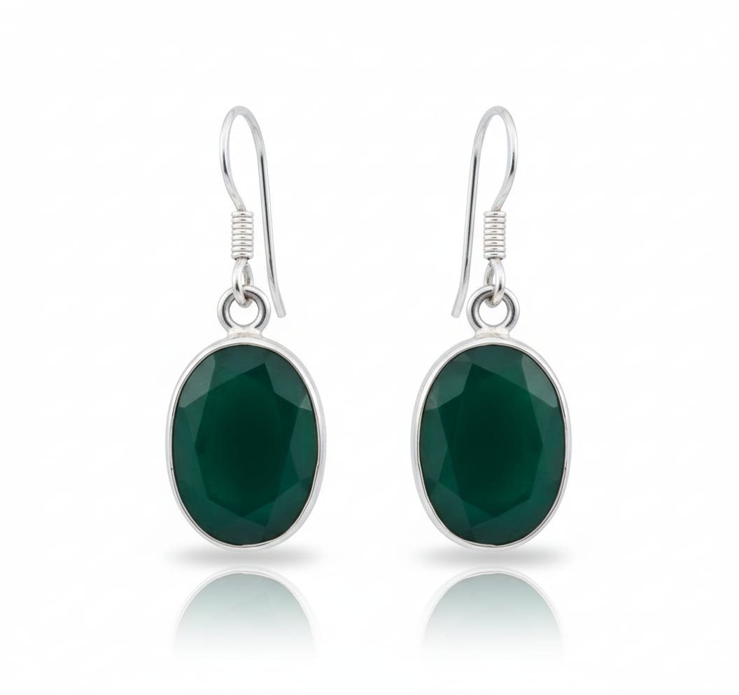 GREEN ONYX EARRINGS