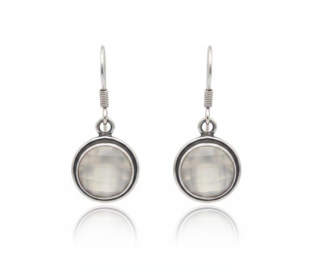 WHITE ONYX EARRINGS