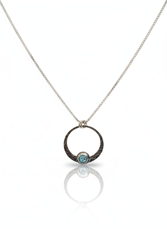SWISS BLUE TOPAZ PENDANT