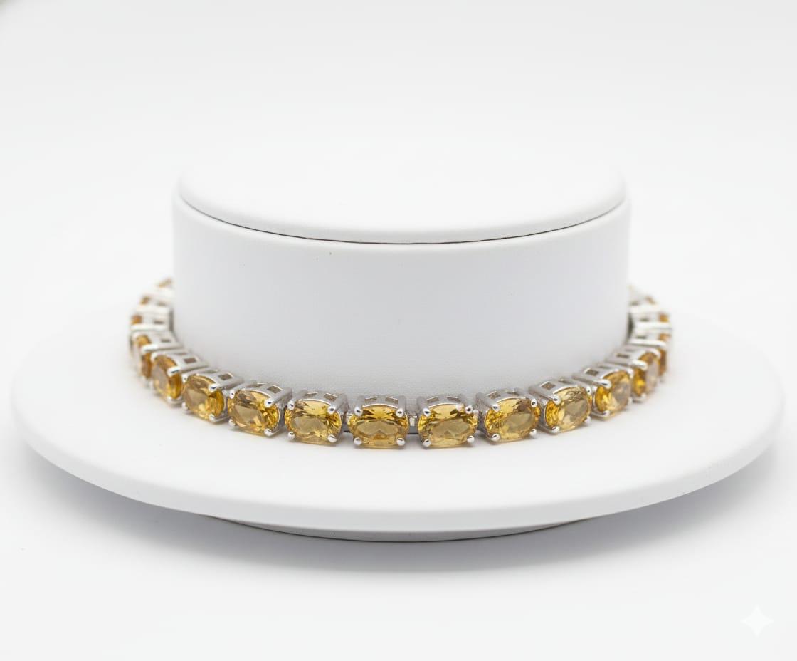 CITRINE TENNIS BRACELET 7''