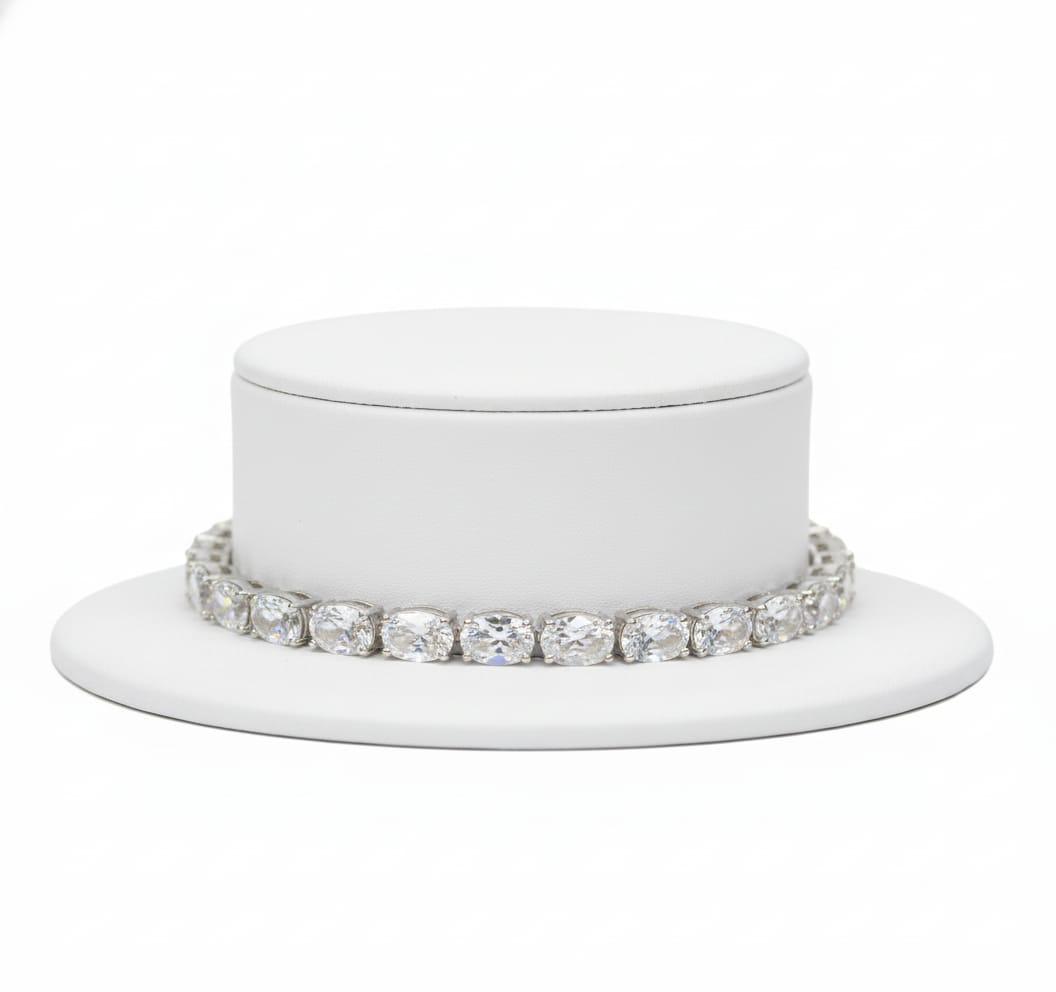 WHITE TOPAZ TENNIS BRACELET 7.5''