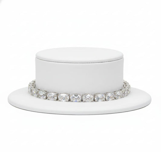 WHITE TOPAZ TENNIS BRACELET 7.5''