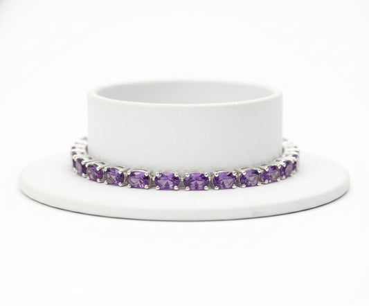 AMETHYST TENNIS BRACELET 7''