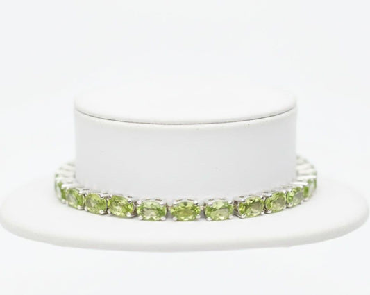 PERIDOT TENNIS BRACELET 6.5''