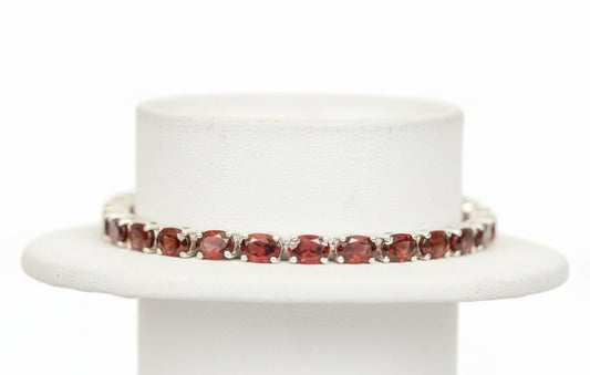 GARNET TENNIS BRACELET 7''
