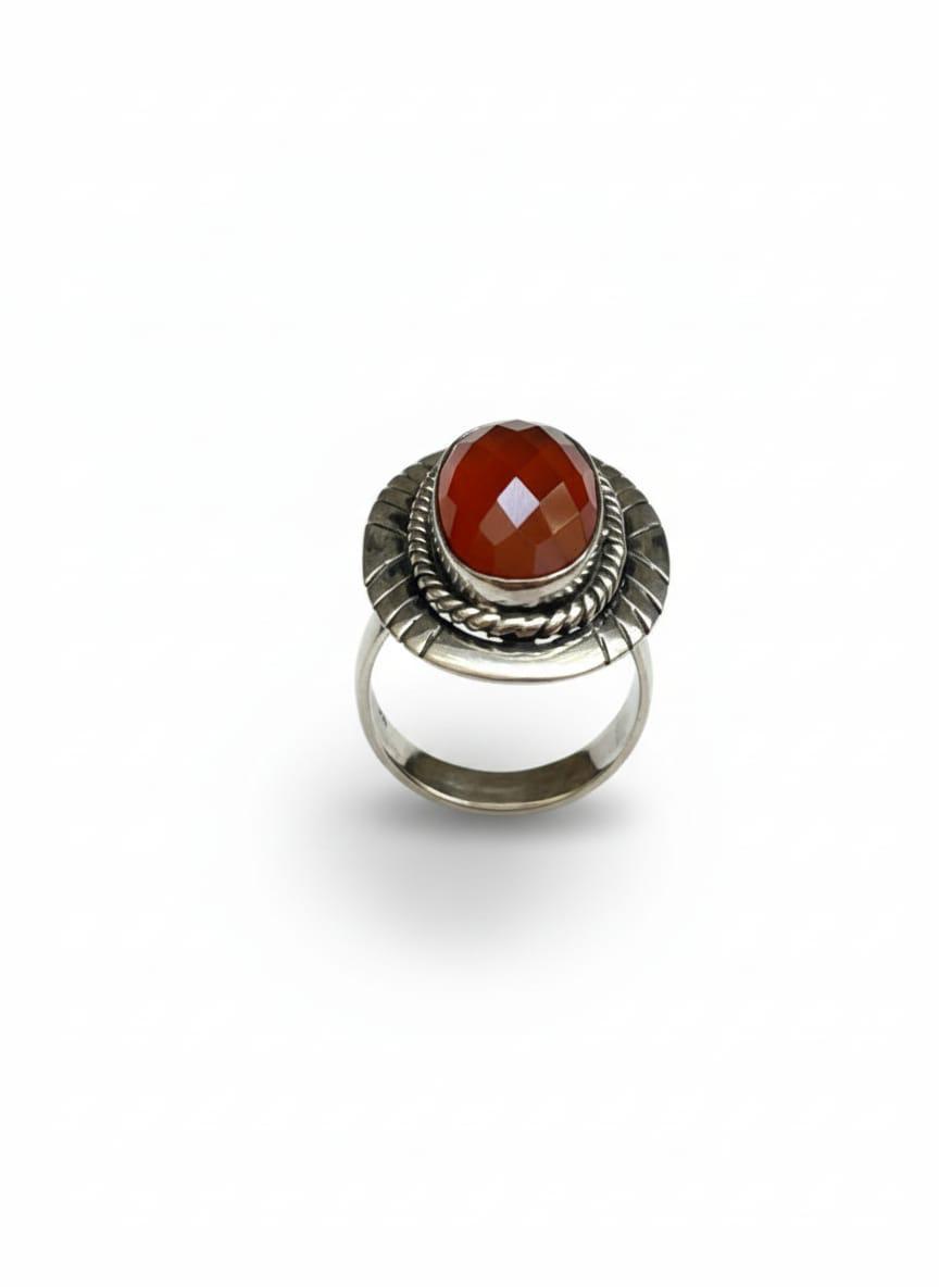 ORANGE CALCITE RING