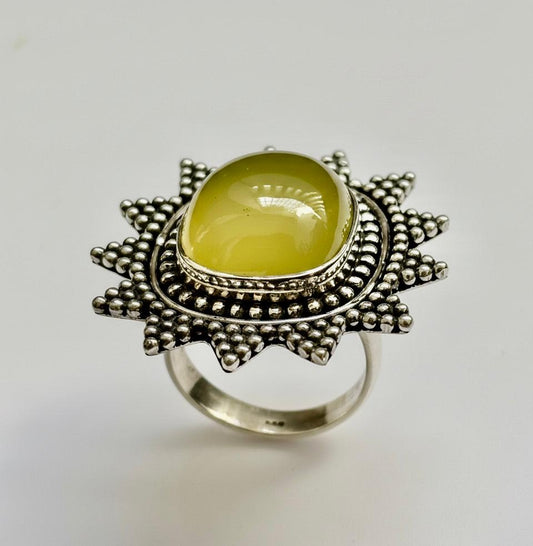 YELLOW CALCITE RING