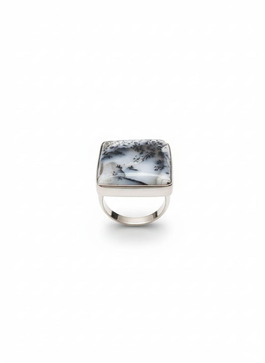 DENDRITE OPAL RING