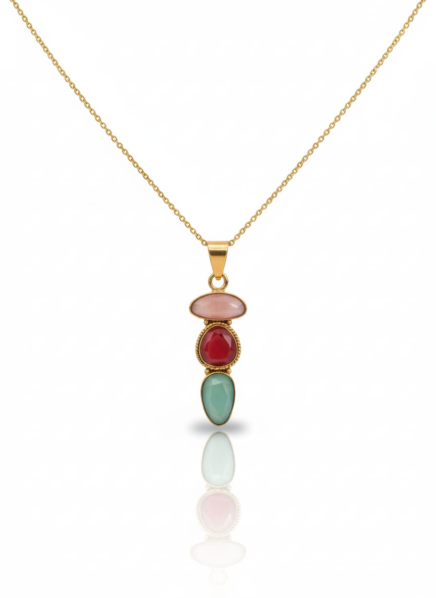 MULTI STONE PENDANT