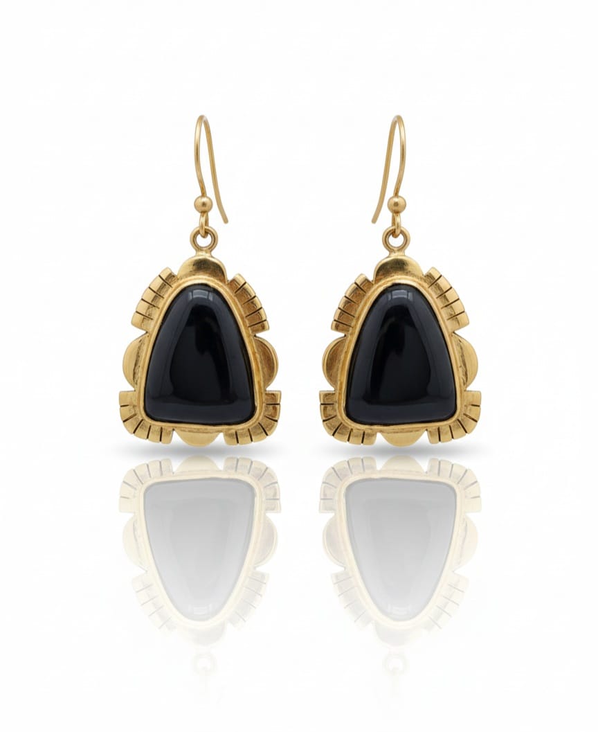 BLACK ONYX EARRING