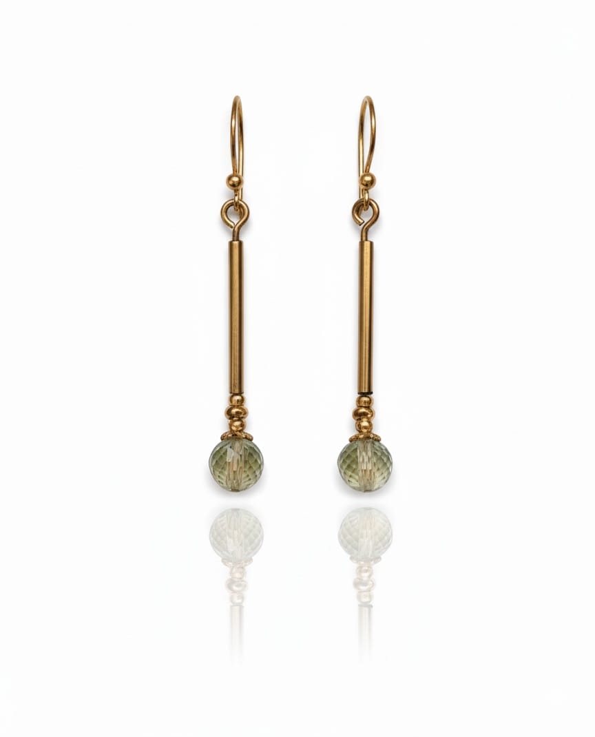 GREEN AMETHYST EARRING