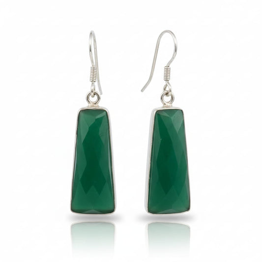 GREEN ONYX EARRINGS