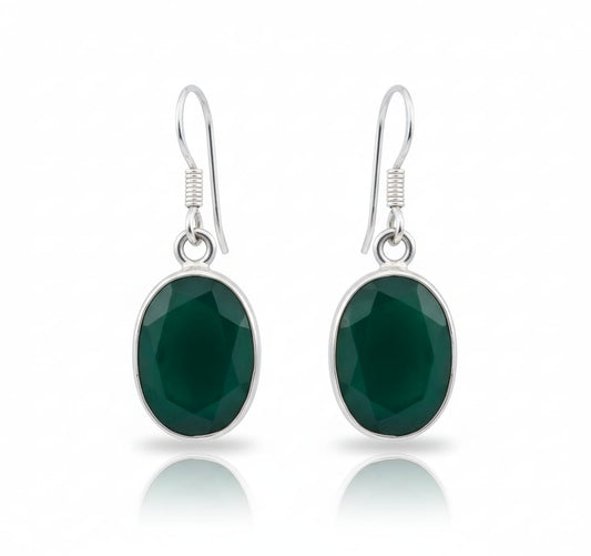 GREEN ONYX EARRINGS