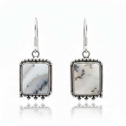 DENDRITE OPAL EARRINGS