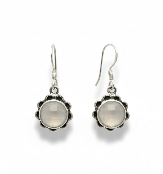 WHITE ONYX EARRINGS