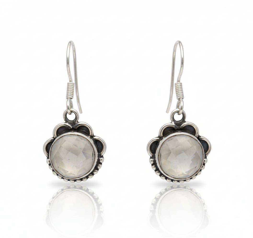 WHITE ONYX EARRINGS