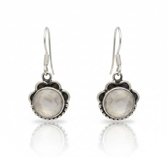 WHITE ONYX EARRINGS